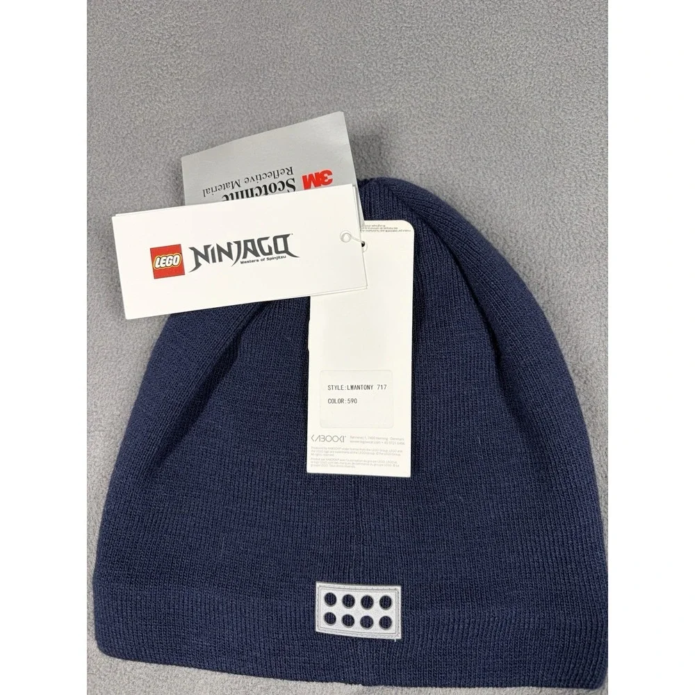 LEGO Wear Ninjago Beanie Blue Boys Size 3-7 Years Knit Winter Hat Excellent
